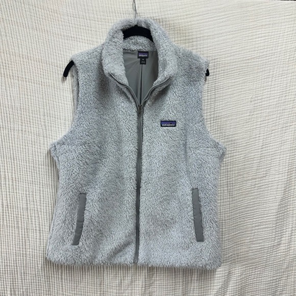 Patagonia Tops - Patagonia Los Gatos Fleece Vest Womens XL Gray Full Zip Soft Warm Fuzzy